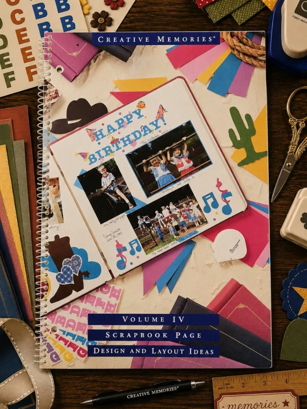 Creative Memories Scrapbook Page Design & Layout Ideas Book Vol IV 1998